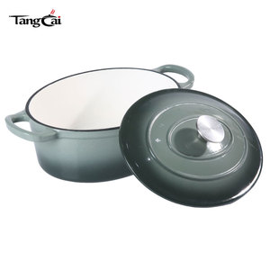 Nouvelle Tendance 2026 : Cocotte Ovale <span class=keywords><strong>en</strong></span> <span class=keywords><strong>Fonte</strong></span> Émaillée 5,5 QT pour Cuisson Lente, Rôtissage et Cuisson du Pain - Product Image 3