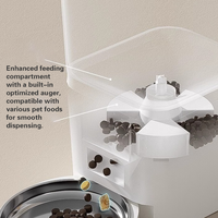 Distributeur automatique de nourriture pour animaux de compagnie, moderne, portable, en plastique durable, contrôlé par application, intelligent, à piles, pour intérieur