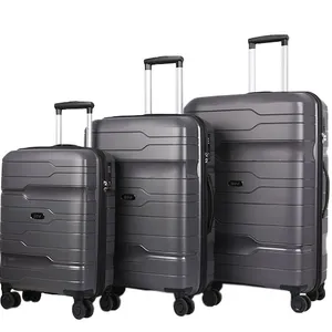 2022 Großhandel neues Hardside-Gepäck 3-teilige Sets Valise de Voyage 3-teilige Koffer Taschen Trolley Travel PP Koffer