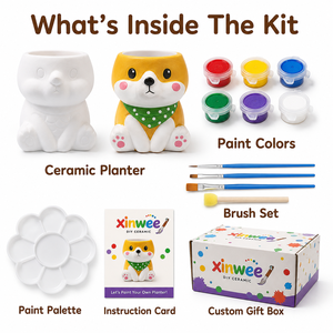 Kit <span class=keywords><strong>de</strong></span> Jardinage Écologique pour Enfants : <span class=keywords><strong>Pot</strong></span> en Céramique en Forme d'Animal pour Plantes Succulentes, à Peindre Soi-même, Décoration Maison Précoce - Product Image 3