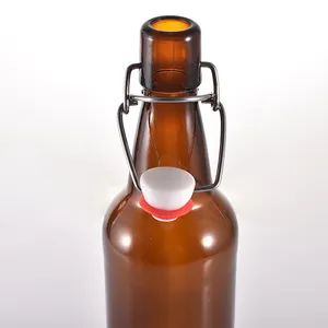 Precio competitivo 11oz Flip Top Hermético Sello de silicona Botellas de vidrio para bebidas Aceite Vinagre Kombucha Cerveza