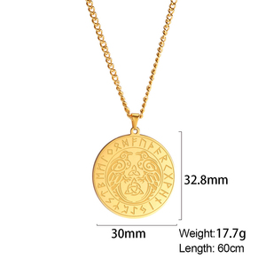 Dio Odin due corvi Huginn e Muninn collana pendente in acciaio inossidabile corvo norrena collana vyking mitologia pagana talismano - Product Image 6