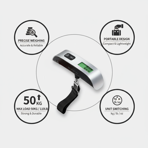 Vente flash - <span class=keywords><strong>Balance</strong></span> <span class=keywords><strong>à</strong></span> bagages multifonction 50 kg, format de poche, <span class=keywords><strong>balance</strong></span> numérique portable pour valise de voyage - Product Image 5