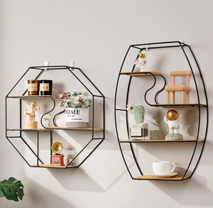 Étagère de Rangement <span class=keywords><strong>Murale</strong></span> Verticale Créative <span class=keywords><strong>en</strong></span> <span class=keywords><strong>Fer</strong></span> d'Inspiration Scandinave, Décoration <span class=keywords><strong>Murale</strong></span> Métallique <span class=keywords><strong>Moderne</strong></span> pour Restaurant et Salon - Product Image 6