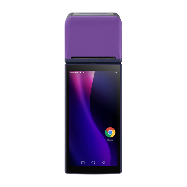 Android 11 POS system with NFC Dual Display handheld POS printer with barcode scanner