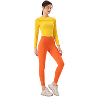 Pantalon de yoga sans couture pour femme, sensation seconde peau, effet push-up, taille haute élastique, contrôle du ventre, longueur mollet, séchage rapide