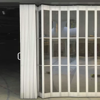 Porte pliante en aluminium et cristal, PC/Acrylique (pas du verre) : Légère, économique, élégante pour patio, cuisine, centre commercial