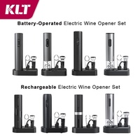 Offre Usine Kit Tire-bouchon USB 4-en-1 Rechargeable Électrique, Coffret Cadeau Ouvre-Bouteille de Vin avec Aérateur, Coupe-Capsule et Bouchons