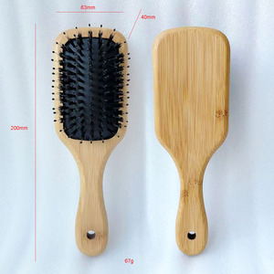 <span class=keywords><strong>Cepillo</strong></span> de <span class=keywords><strong>Pelo</strong></span> Compacto de <span class=keywords><strong>Cerdas</strong></span> de Jabalí y Nailon para Desenredar y Dar Brillo al Cabello <span class=keywords><strong>Fino</strong></span>, Madera Natural Biodegradable - Product Image 4