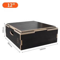 Prezzo di fabbrica 5 In1Anti-Slip Plyometric Black Jump Box di alta qualità regolabile Plyo Box in legno