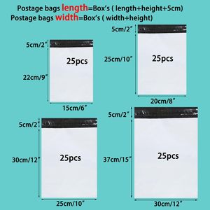 <strong>Opaque</strong> White Biodegradable Poly Shipping <strong>Bag</strong> Envelope 100 Pieces A3/A4/B4/C5 Sizes Waterproof for Shoes Fur Shipping Mailers