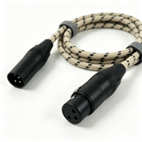 Câble audio OEM haute puissance à conducteur en cuivre, 3 broches XLR mâle-femelle, gaine tressée, pour haut-parleur multimédia, microphone, éclairage de scène