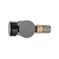 Valve HPA filetée noire en alliage d'aluminium réglable et rotative pour tuyau de régulateur, pression 60~180 psi, pour accessoires
