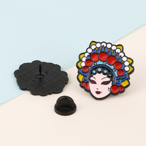 Broche de maquillaje Facial DE LA Ópera de Pekín estilo chino Quintessence Opera Collar Pin accesorios Huadan botón aguja baratija Pin - Product Image 6