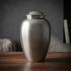 Urne funéraire durable en aluminium argenté, capacité de 200 pouces cubes, cercueil commémoratif pour cendres humaines, décoration commémorative pour la maison - Product Image 3