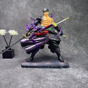 Anime One Pieced <span class=keywords><strong>Fugure</strong></span> doble hoja flujo Enma-s Zoro batalla modelo acción estatua PVC figura muñeca coleccionable niños juguete para regalo - Product Image 1