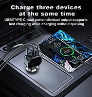 Chargeur de voiture rétractable PD 30W Type-C ignifuge avec charge rapide PD pour téléphone portable et écouteurs - Vente en gros et personnalisation OEM disponibles