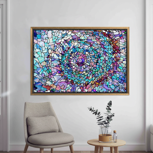 Modern Colorful Decor: Printed Canvas Artwork for Elegant Spaces,GOLD <b>FRAMED</b> CANVAS - Product Image 3