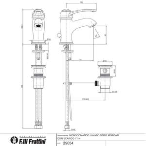 Mezclador De Lavabo Morgan Con Piletta - Fratelli Frattini - Product Image 1