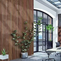 Panneau acoustique en bois 600*600 Chêne Blanc Insonorisant Grand Lamelle Imperméable Écologique Utilisation Intérieure Panneaux acoustiques