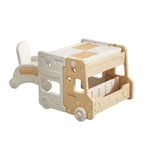 3 in1折りたたみ式プラスチック製ビルディングブロックテーブル子供用子供用幼児用寝室リビングルーム、製図板と本棚付き