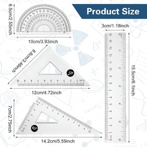 Jyl Hot Bán tam giác nhựa cai trị thiết lập cho các trường học Kids '<span class=keywords><strong>math</strong></span> bài học - Product Image 2