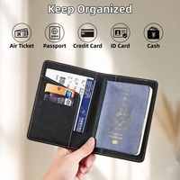 En stock design populaire porte-passeport en cuir PU jeu d'étiquettes à bagages avec fente pour carte de crédit accessoires de voyage portables