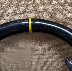 Volante Deportivo en Forma de D de Fibra de Carbono Real y Alcántara, Cosido a Mano en Cuero, Compatible con Modelos Audi B8 B9 A5 TT R8 Q5 Q8 <span class=keywords><strong>S</strong></span> <span class=keywords><strong>Line</strong></span> - Product Image 5