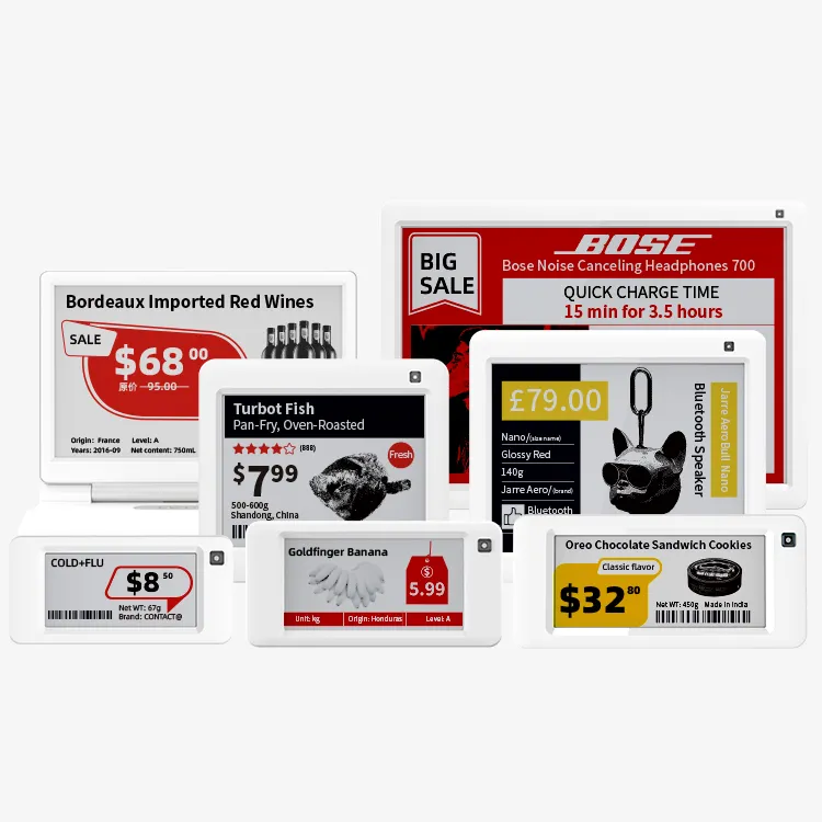 Smart Retail Solution E ink Display Bluetooth Esl Digital Price Tags Electronic Shelf Label For Smart Shop System