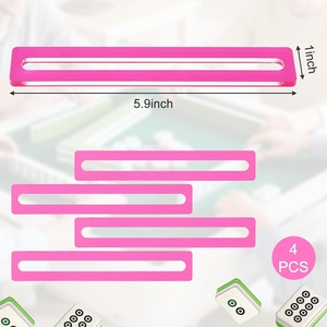 Strisce Guida per la Lettura delle Carte Mahjong per Principianti, Strisce di Lettura Guidate in Acrilico Luminoso per Adulti con Dislessia nel Mahjong - Product Image 2