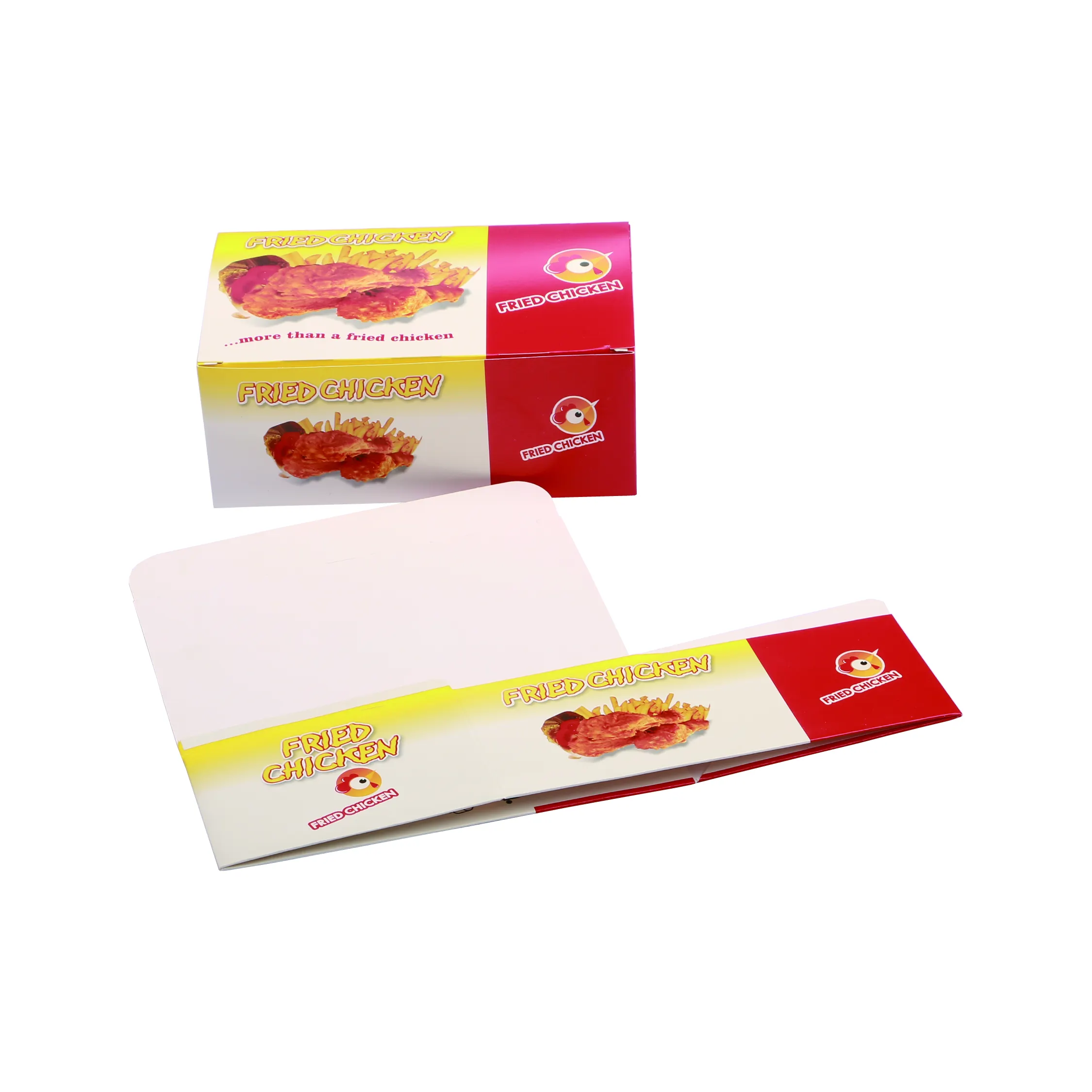 wholesale disposable custom design printed takeaway fried chicken box