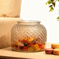 Bocal en verre transparent vide pour condiments, épices, bonbons, café, rangement de la cuisine