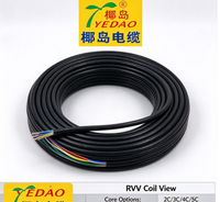Câble en cuivre YEDAO RVV multi-cœurs 3x2,5 mm² 14AWG, certifié QC, PVC 300/500V, cordon d'alimentation en gros