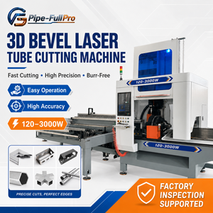 Máquina de Corte Láser de Alta Velocidad sin Necesidad de Dibujo, Totalmente Automática para Perforación y Corte de Tubos Cuadrados y Redondos de Acero Inoxidable - Product Image 1