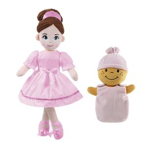 ブラックホワイトハンドメイドコットンラグぬいぐるみぬいぐるみかわいいぬいぐるみバレエ女の子のおもちゃ新生児ギフトベビードール - Product Image 5