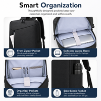 Sac à dos professionnel pour ordinateur portable, grande capacité, sac à dos étudiant, sac à dos imperméable pour ordinateur portable