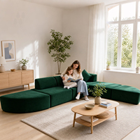 Canapé modulaire en mousse compressée, grand canapé de salon modulaire, canapé combinable antidérapant pour appartement