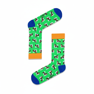 Colorful Siberian <b>Dog</b> Pattern Men's Crew <b>Socks</b> Breathable Anti-Foul Daily 100% Cotton Digital Printing Jacquard Design Light - Product Image 2