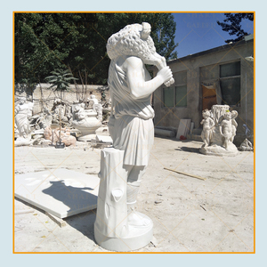 Offre Spéciale statue grandeur nature de chrétiens en marbre du bon <span class=keywords><strong>berger</strong></span> portant une sculpture de lampe - Product Image 6