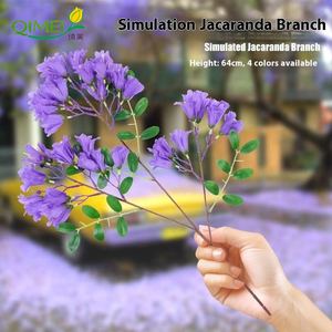 Branche de <span class=keywords><strong>Jacaranda</strong></span> en soie faite à la main 3 fourchettes pour la fête des mères Branches d'arbre de <span class=keywords><strong>Jacaranda</strong></span> artificielles de Noël de Pâques - Product Image 5