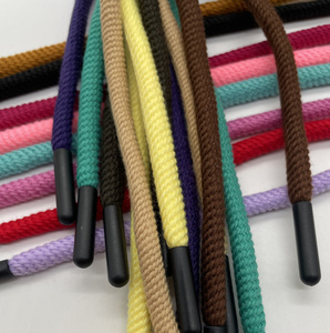 สายรัดคอตตอน7มม. สีแฟชั่นพร้อมปลายเชือกผูกคอตตอนแบบกำหนดเองสำหรับเชือกผูกรองเท้าแบบมีฮู้ด - Product Image 2