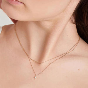 AN048 ヴィンテージファッション 925スターリングシルバー オパールジルコン 八芒星ペンダントネックレス レディース ガールズ ステートメントファインジュエリー - Product Image 4