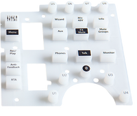 Clavier tactile en silicone conducteur OEM, boutons de commande moulés par compression, multicolores, écologiques, faciles à nettoyer, pour applications médicales et audio