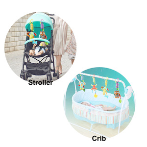 <span class=keywords><strong>Hochet</strong></span> et anneau de dentition sensoriel en peluche douce pour bébé, jouet suspendu confortable pour lit et berceau - Product Image 4
