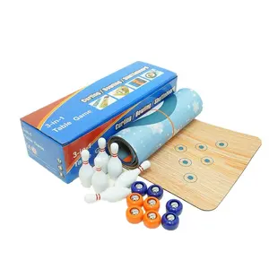 Bunnyhi Blq002 Indoor Sport Speelgoed Kids Bureau Bowl Set 3 In 1 Tafelblad Mini Shuffleboard Tafels Spel Bowlingbal