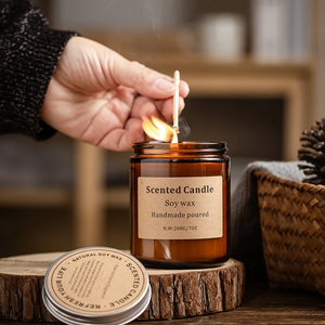 Vela Aromática de Cera de Soya Hecha a Mano LANJO en Frasco de Vidrio de 200G, Estilo Minimalista, Aromaterapia Floral y Vegetal, Decoración para el Hogar - Product Image 3