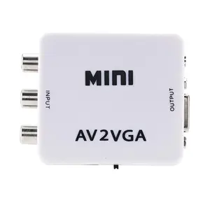 Mini HD Cinch CVBS AV zu VGA Video konverter av2vga Video konverter mit 3,5mm Audio stecker Für Computer TV Projektor Display
