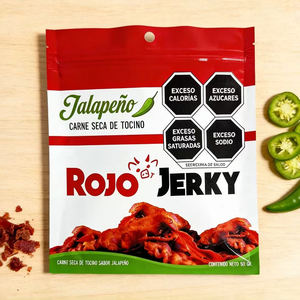 Bolsas de Plástico Mate Personalizadas con Cierre de 3 Lados y Ziplock para Empacar Chiles en Polvo, Snacks y Carne, con Orificio - Product Image 1