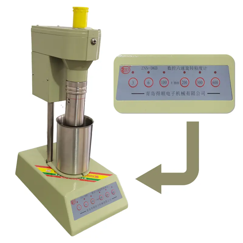 Viscosímetro giratorio de laboratorio de ZNN-D6B, equipo de perforación de semibarro, fluidos, viscosímetro rotacional de seis velocidades