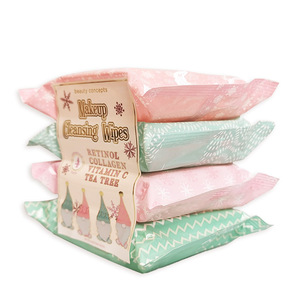 Nettoyage de Noël <span class=keywords><strong>lingettes</strong></span> humides démaquillant pour le visage pour paupière étiquette d'emballage personnalisée jetable OEM adultes nettoyage du visage doux - Product Image 6